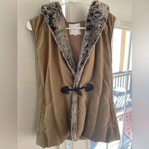 Fur-lined Hooded Vest